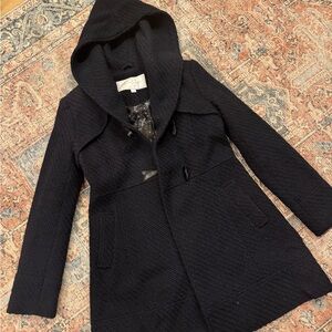 Jessica Simpson Black Hooded Cape Coat